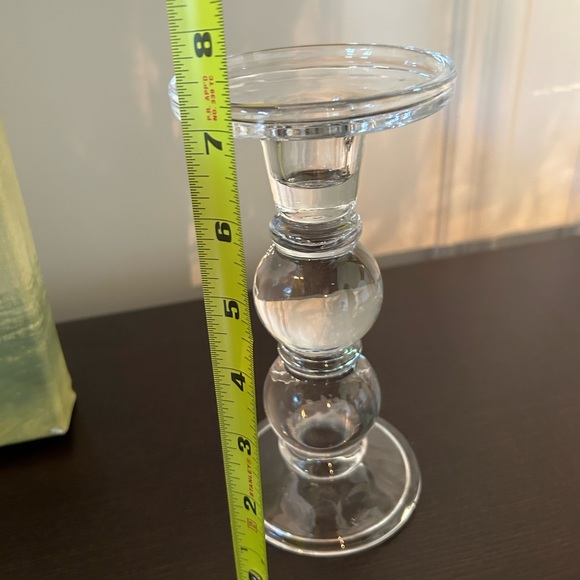 EUC Glass Candlestick Pair (2) - Picture 3 of 4